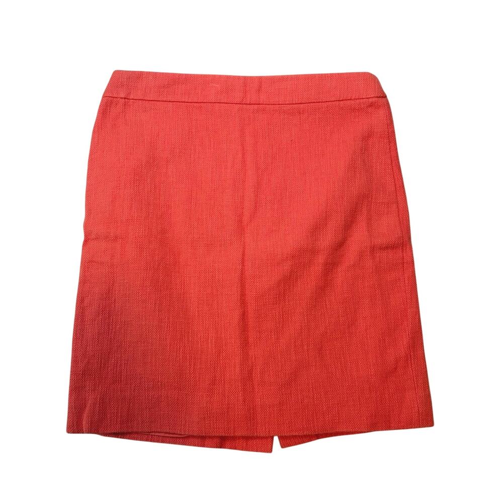 J.Crew Red Textured Pencil Mini Skirt Size 12 NWT Career Chic
